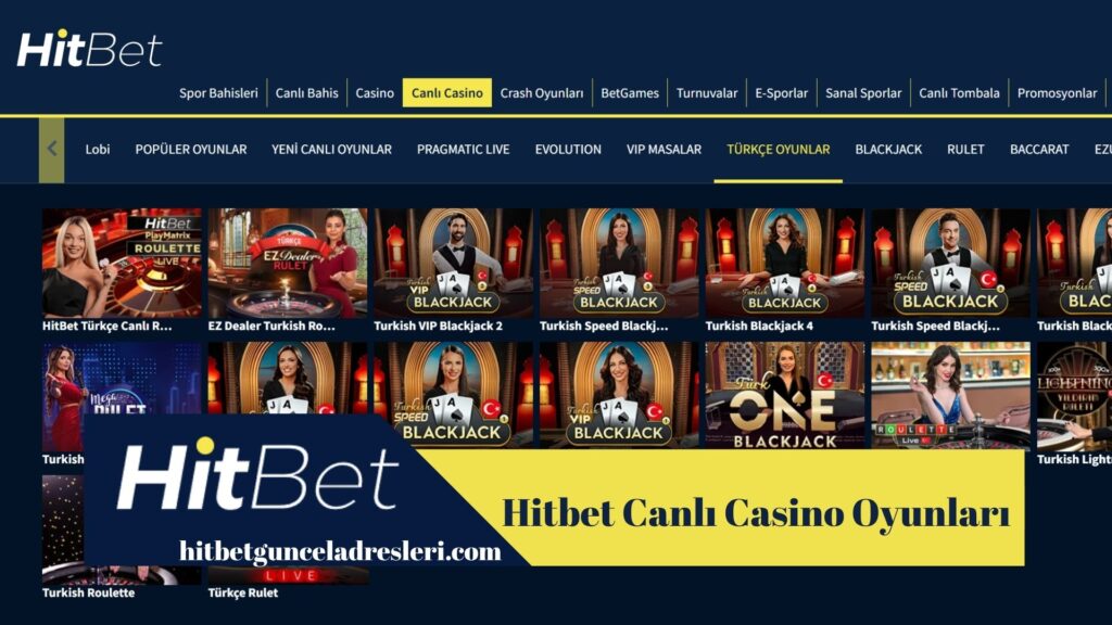 Hitbet Canlı Casino Oyunları